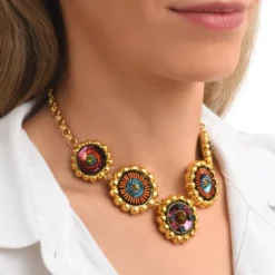 Best Angèle necklace - orange and purple Colliers XXL