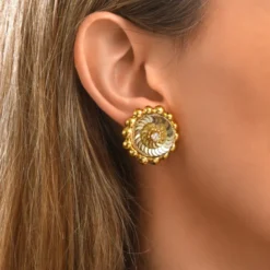 Best Angèle pierced stud earrings - gold Percées / Tiges|Boucles D'oreilles XXL