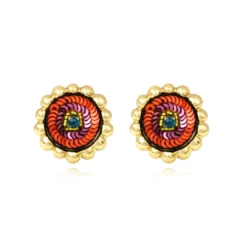 Hot Angèle pierced stud earrings - orange Percées / Tiges|Boucles D'oreilles XXL