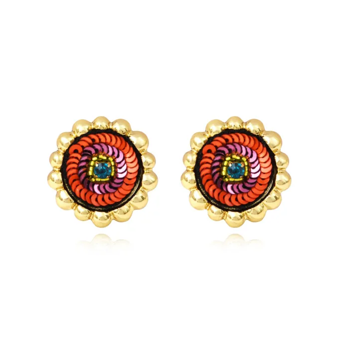 Hot Angèle pierced stud earrings - orange Percées / Tiges|Boucles D'oreilles XXL