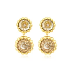 Best Angèle round clip-on earrings - gold Clips|Boucles D'oreilles XXL