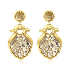 Discount Angèle wide clip-on earrings - gold Clips|Boucles D'oreilles XXL