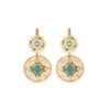 Angélique wide sleeper earrings - turquoise Dormeuses