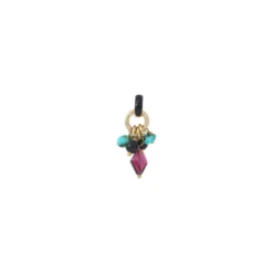Online Annella delicate pendant necklace - red and turquoise Sautoirs & Colliers Longs|Pendentifs Et Médailles