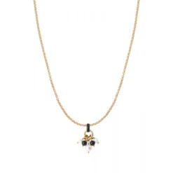 Best Annella delicate pendant necklace - black and white Sautoirs & Colliers Longs|Pendentifs Et Médailles