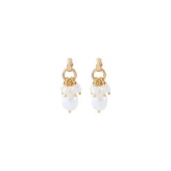 Clearance Annella fine stud earrings - white pearl Percées / Tiges