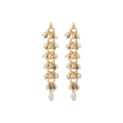 Discount Annella gold-plated stud drop earrings Percées / Tiges|Longues / Pendantes