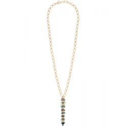 Discount Annella long necklace - red and turquoise Sautoirs & Colliers Longs