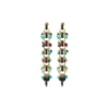 Best Annella long stud earrings for pierced ears - red and turquoise Percées / Tiges