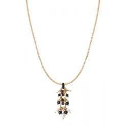 Sale Annella pendant necklace - black and white Sautoirs & Colliers Longs|Pendentifs Et Médailles