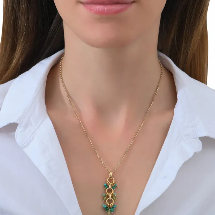 Clearance Annella pendant necklace - green Sautoirs & Colliers Longs|Pendentifs Et Médailles