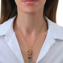 Outlet Annella pendant necklace - multicolor Sautoirs & Colliers Longs|Pendentifs Et Médailles