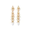 Outlet Annella pierced post drop earrings - white pearl Longues / Pendantes|Percées / Tiges