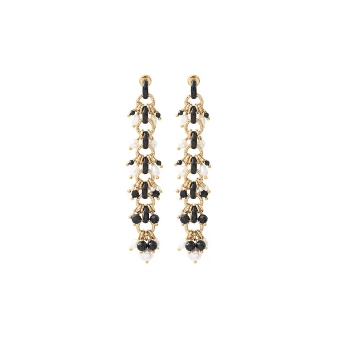 Annella pierced stud earrings - black Percées / Tiges