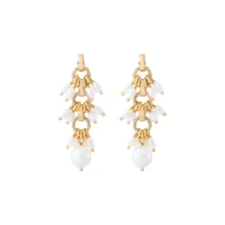 Hot Annella pierced stud earrings - white pearl Percées / Tiges
