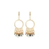 Discount Annella sleeper earrings - black and white Dormeuses