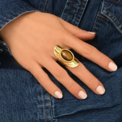 Best Arizona Dream Adjustable Wide Ring - Gold Bagues Ajustables|Bagues Grandes Tailles