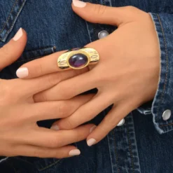 Arizona Dream Adjustable Wide Ring - Purple Bagues Grandes Tailles|Bagues Ajustables