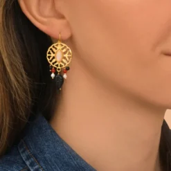 Sale Arizona Dream sleeper earrings - black Dormeuses