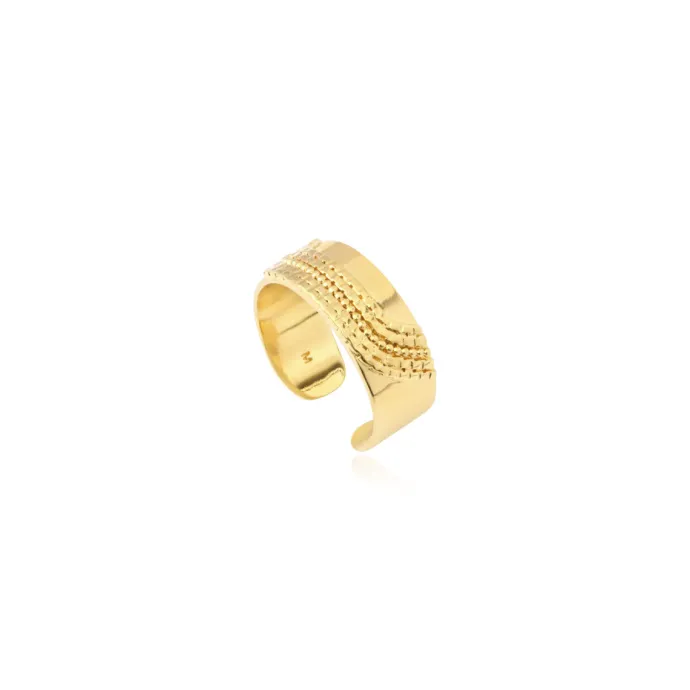 Clearance Ashanti adjustable ring – gold Bagues Ajustables