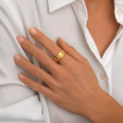 Clearance Ashanti adjustable ring – gold Bagues Ajustables