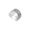 New Ashanti adjustable wide ring – silver Bagues Grandes Tailles