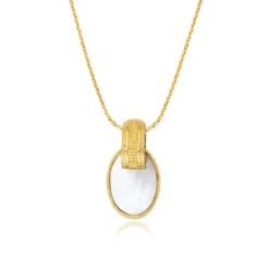 Outlet Ashanti braided chain pendant necklace – white Sautoirs & Colliers Longs|Pendentifs Et Médailles