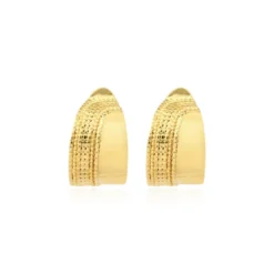 Clearance Ashanti chain clip-on hoop earrings – gold Clips