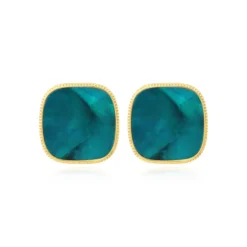 Discount Ashanti clip-on earrings – turquoise and green Clips