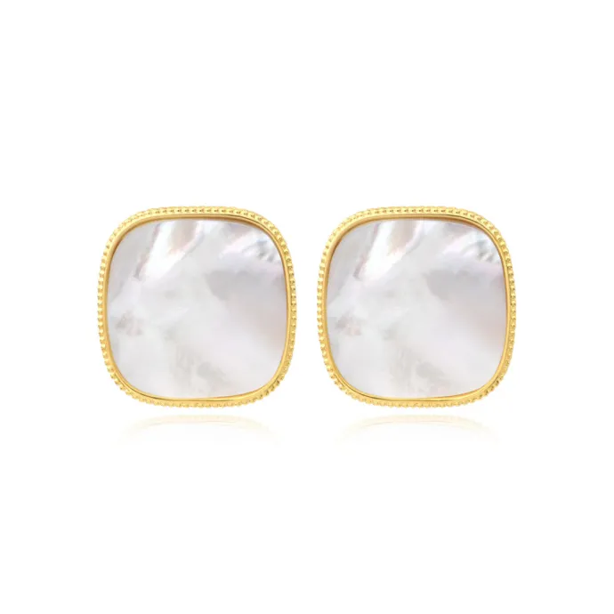 Outlet Ashanti clip-on earrings – white Clips