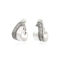 Outlet Ashanti clip-on hoop earrings – silver Clips