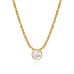 Sale Ashanti flat chain pendant necklace – white Pendentifs Et Médailles|Sautoirs & Colliers Longs