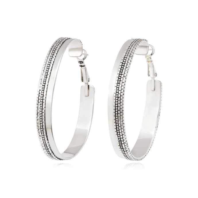 Outlet Ashanti hoop earrings – silver Créoles