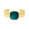 Hot Ashanti medium adjustable bangle bracelet – turquoise and green Joncs
