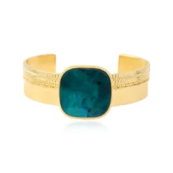 Hot Ashanti medium adjustable bangle bracelet – turquoise and green Joncs