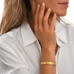 Online Ashanti medium adjustable bangle bracelet – gold Joncs