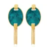 Ashanti pierced stud earrings – turquoise and green Percées / Tiges