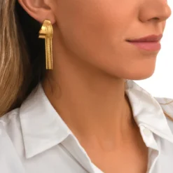 Best Ashanti pierced stud earrings – gold Percées / Tiges