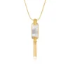 Ashanti rectangular mother-of-pearl pendant necklace – white Sautoirs & Colliers Longs|Pendentifs Et Médailles