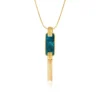 Hot Ashanti rectangular mother-of-pearl pendant necklace – turquoise and green Sautoirs & Colliers Longs|Pendentifs Et Médailles