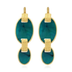 Hot Ashanti sleeper earrings – green Dormeuses