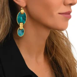 Hot Ashanti sleeper earrings – green Dormeuses