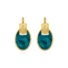 Best Ashanti sleeper earrings – turquoise and green Dormeuses
