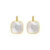 Online Ashanti square sleeper earrings – white Dormeuses