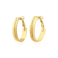 Outlet Ashanti thin hoop earrings – gold-plated Créoles