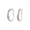 New Ashanti thin hoop earrings – silver Créoles