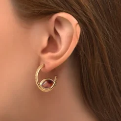 Outlet Atria hoop earrings - tortoiseshell Créoles