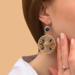 Hot Atria sleeper earrings - blue Dormeuses