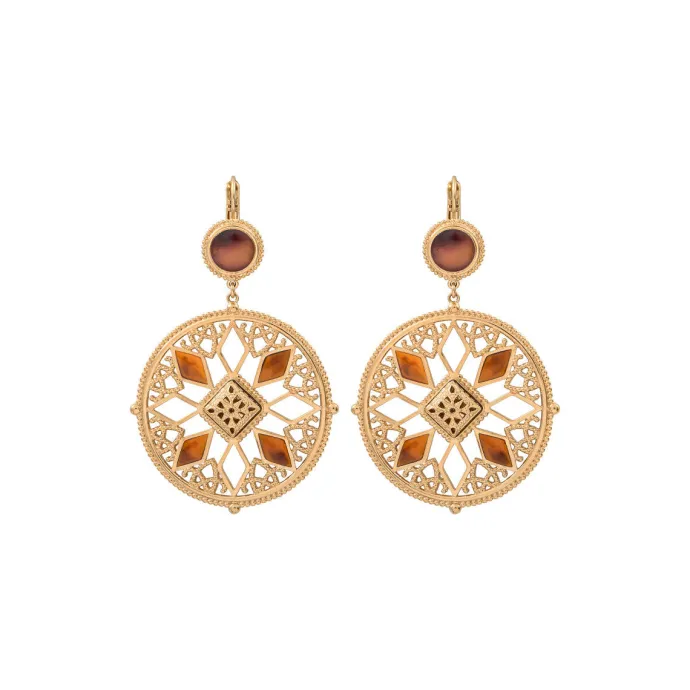 Sale Atria sleeper earrings - tortoiseshell Dormeuses