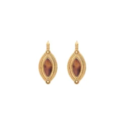 Outlet Atria thin sleeper earrings - tortoiseshell Dormeuses